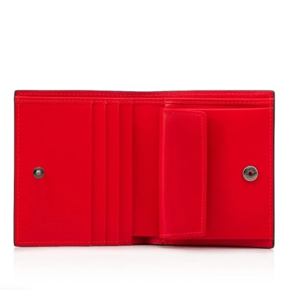 Authentic Christian Louboutin Paros Black Studded Wallet